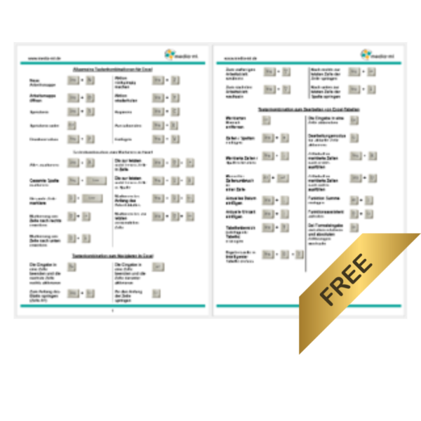 Nützliche Tastenkombinationen für Excel
